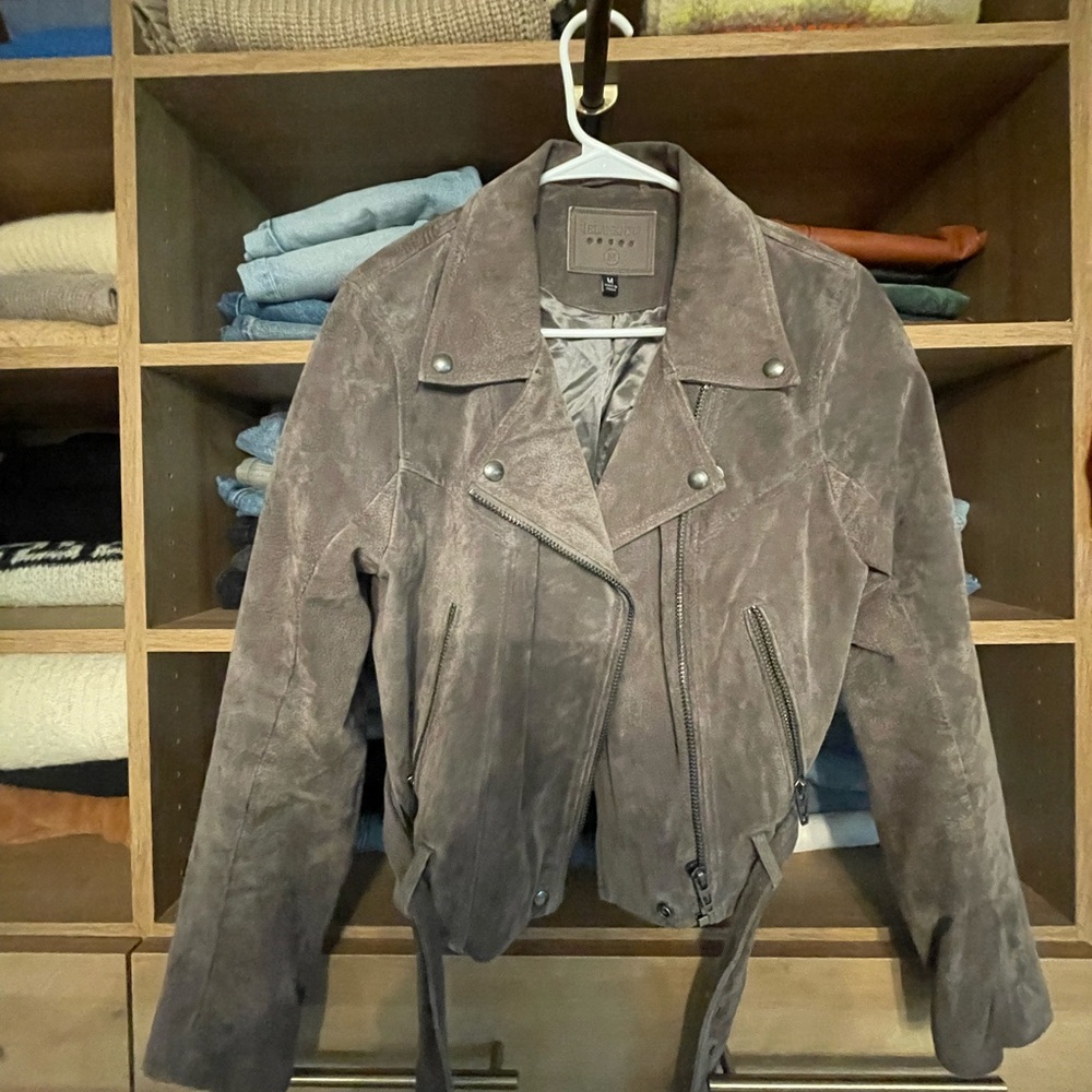 BLANKNYC suede moto jacket